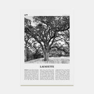 Lafayette, California Travel B&W Poster