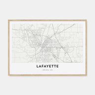 Lafayette, Indiana Map Landscape Poster