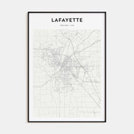 Lafayette, Indiana Map Portrait Poster
