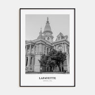Lafayette, Indiana Portrait B&W Poster