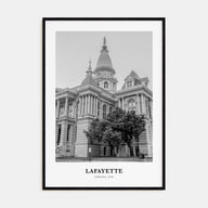 Lafayette, Indiana Portrait B&W Poster