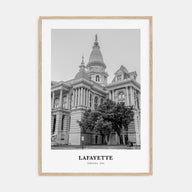 Lafayette, Indiana Portrait B&W Poster