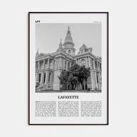 Lafayette, Indiana Travel B&W Poster