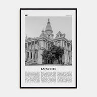 Lafayette, Indiana Travel B&W Poster