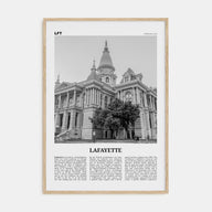 Lafayette, Indiana Travel B&W Poster