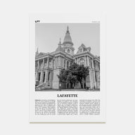 Lafayette, Indiana Travel B&W Poster