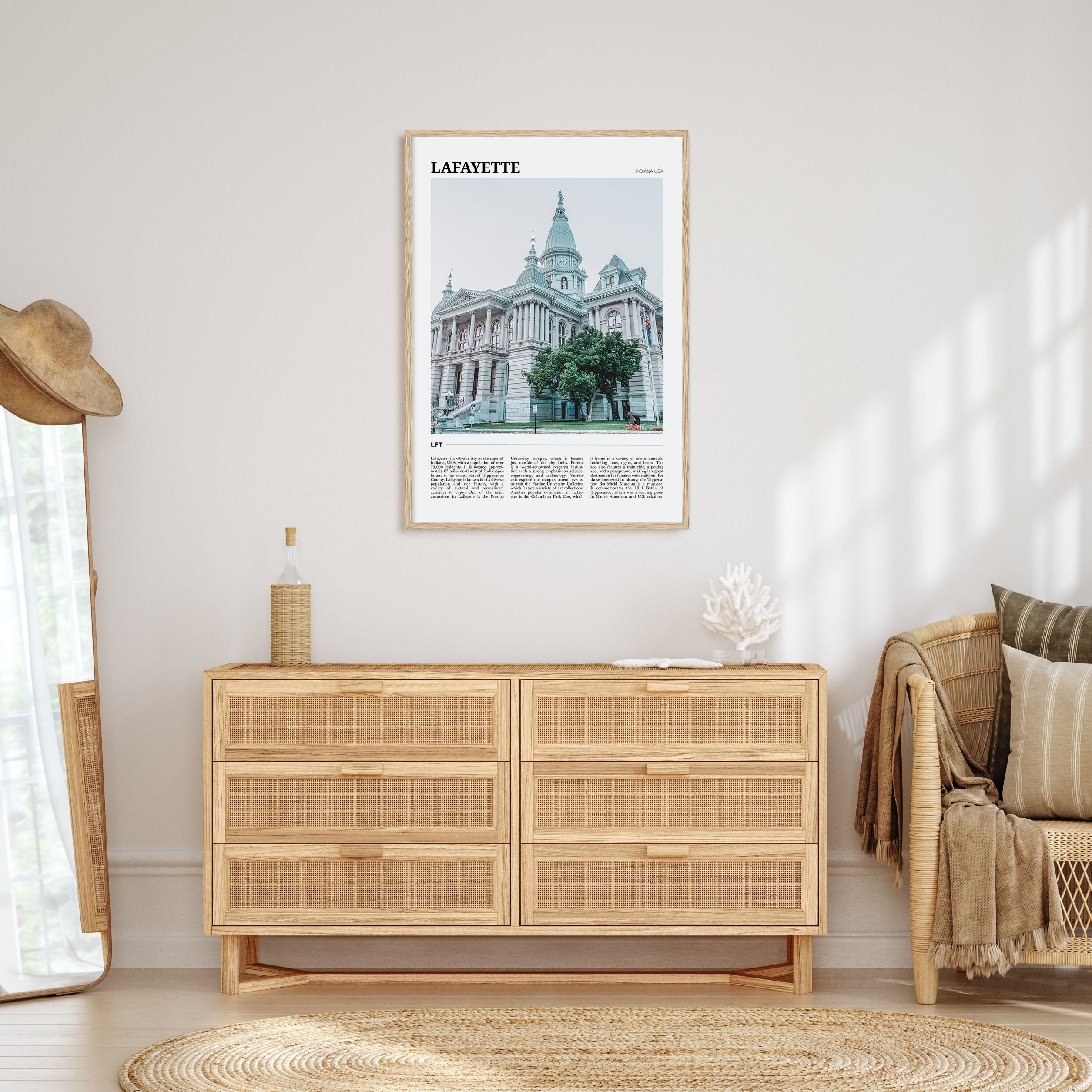 Lafayette, Indiana Travel Color Poster