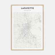 Lafayette, Louisiana Map Portrait Poster