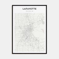 Lafayette, Louisiana Map Portrait Poster