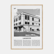 Lafayette, Louisiana Travel B&W Poster