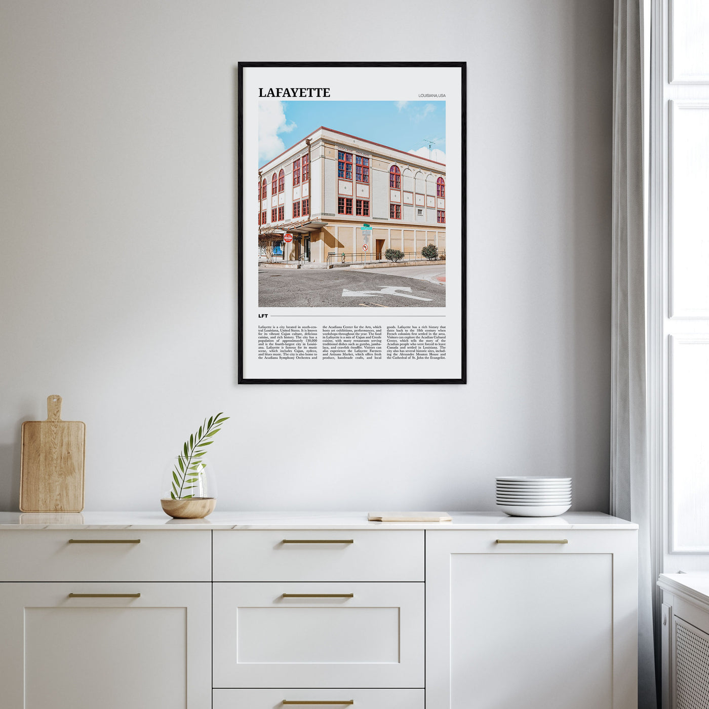 Lafayette, Louisiana Travel Color Poster