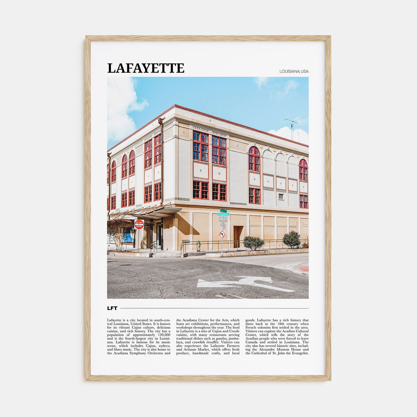 Lafayette, Louisiana Travel Color Poster