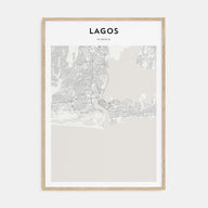 Lagos, Nigeria Map Portrait Poster