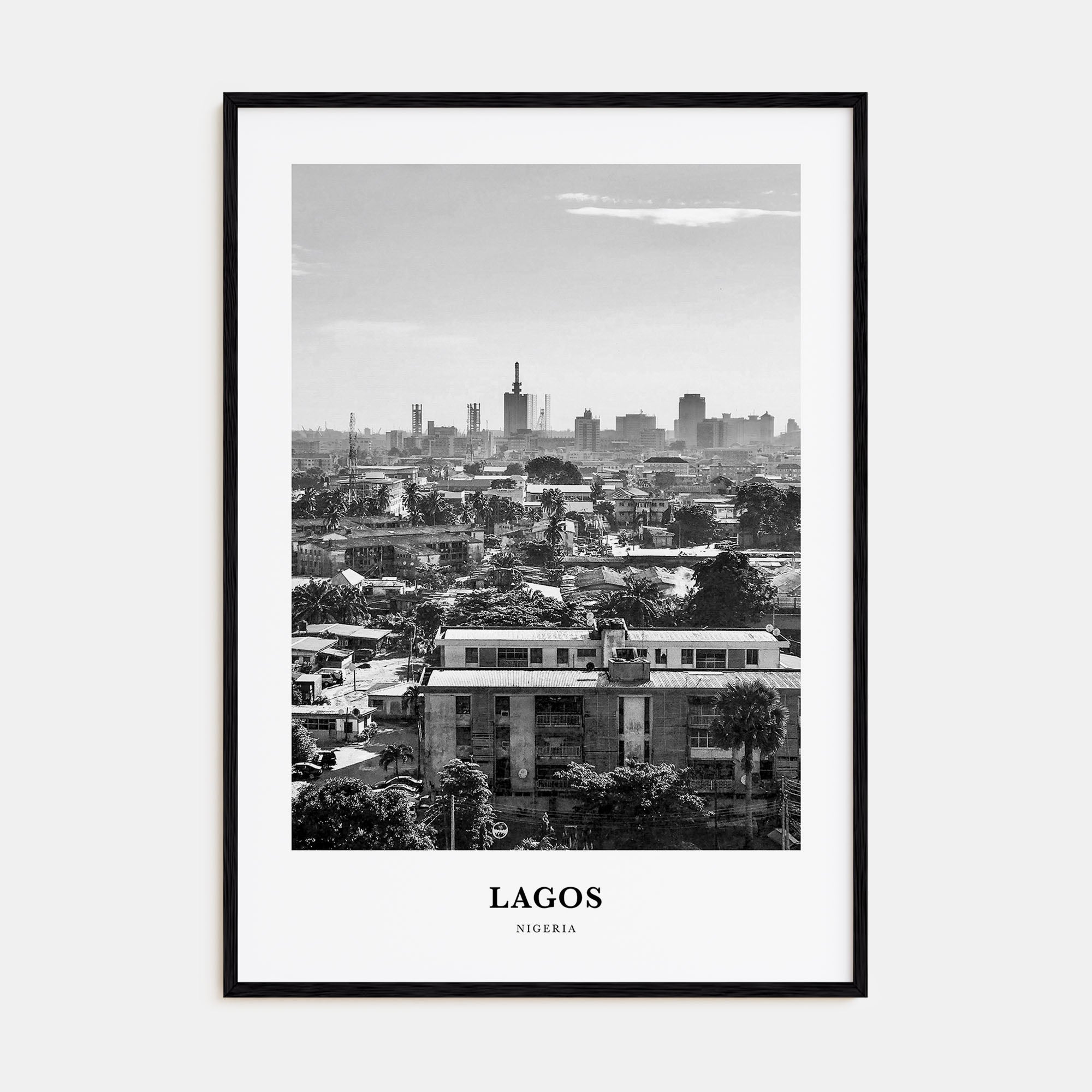 Lagos, Nigeria Portrait B&W No 1 Poster