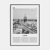 Lagos, Nigeria Travel B&W No 2 Poster