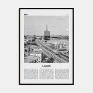 Lagos, Nigeria Travel B&W No 2 Poster