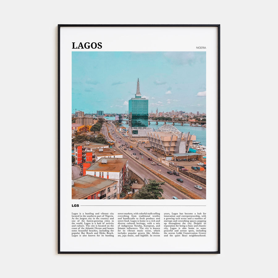 Lagos, Nigeria Travel Color Poster