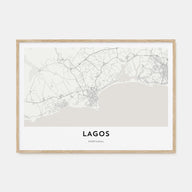 Lagos, Portugal Map Landscape Poster