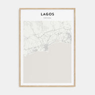 Lagos, Portugal Map Portrait Poster