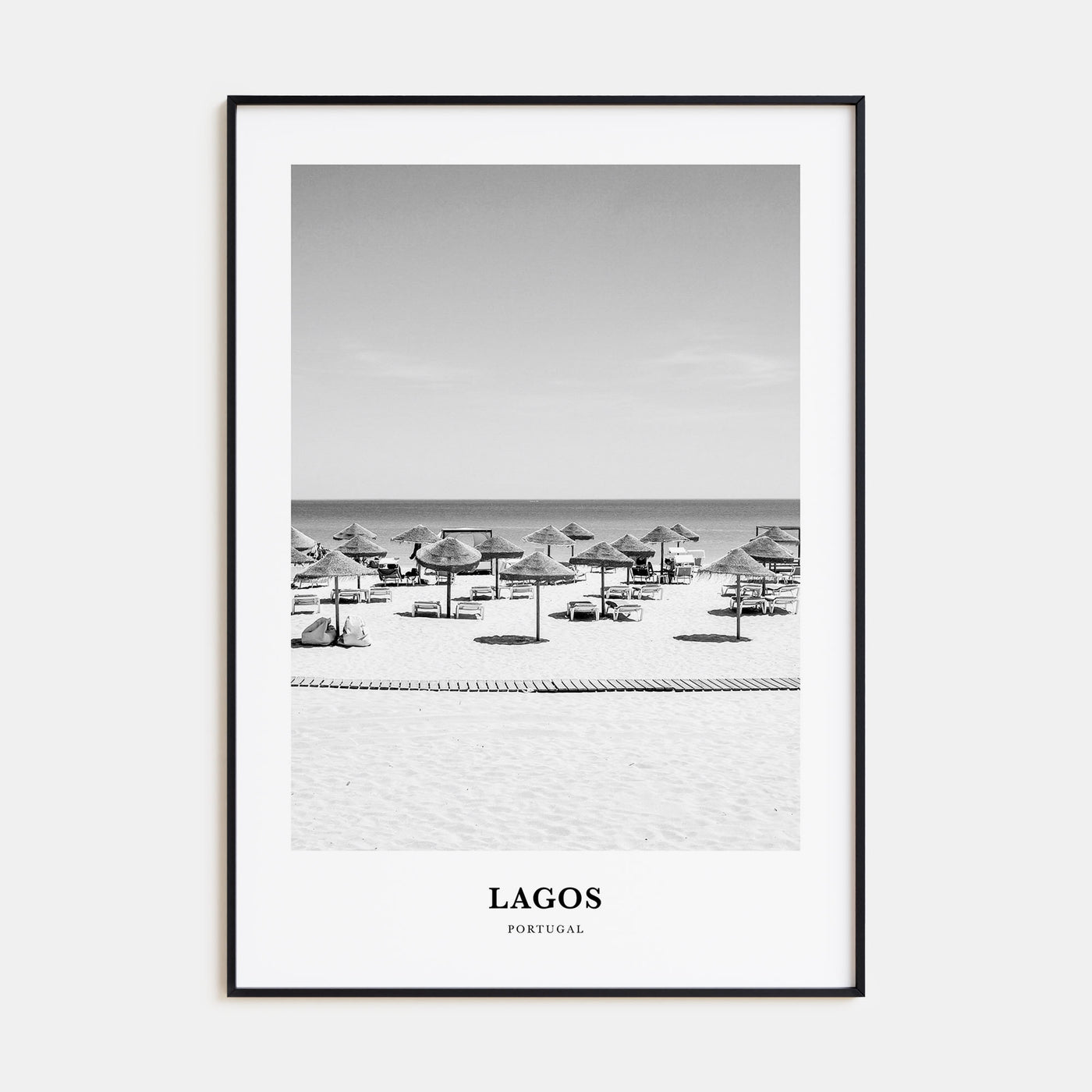 Lagos, Portugal Portrait B&W Poster