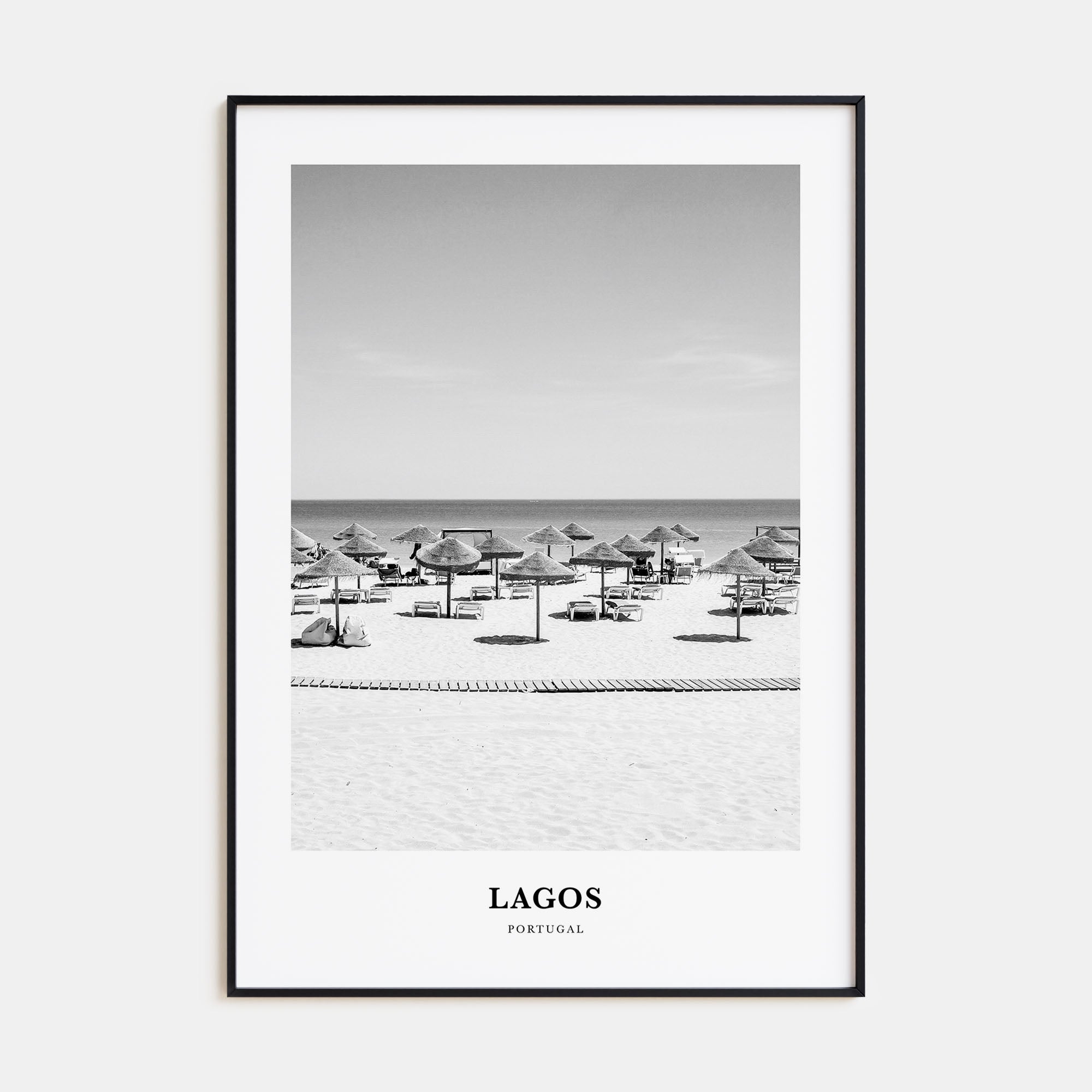 Lagos, Portugal Portrait B&W Poster