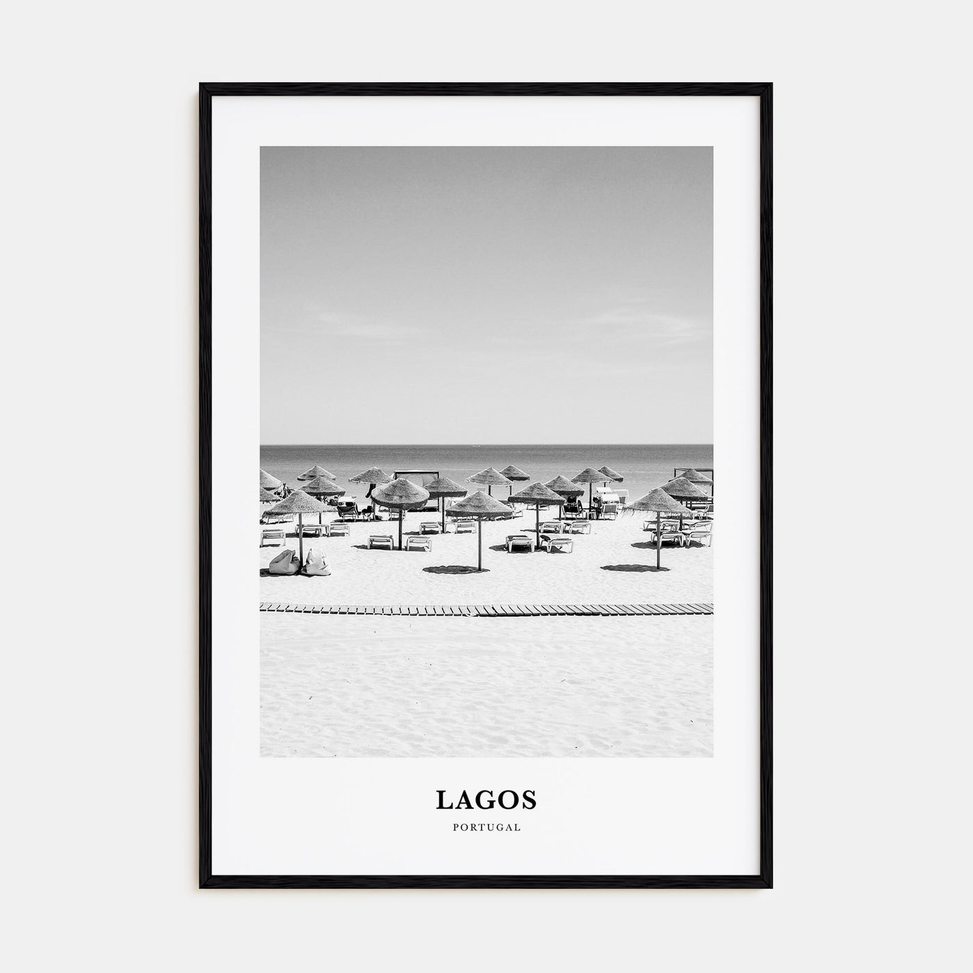 Lagos, Portugal Portrait B&W Poster