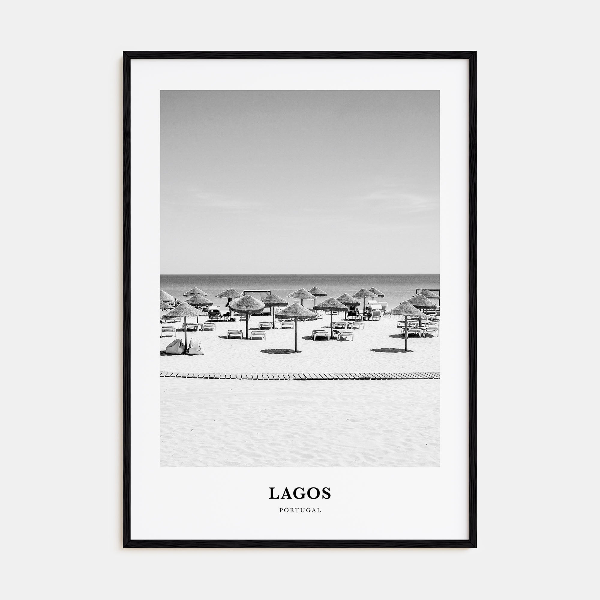 Lagos, Portugal Portrait B&W Poster