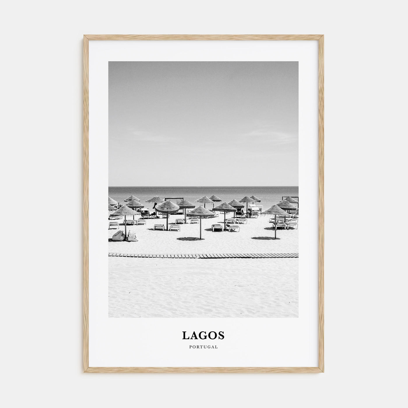 Lagos, Portugal Portrait B&W Poster