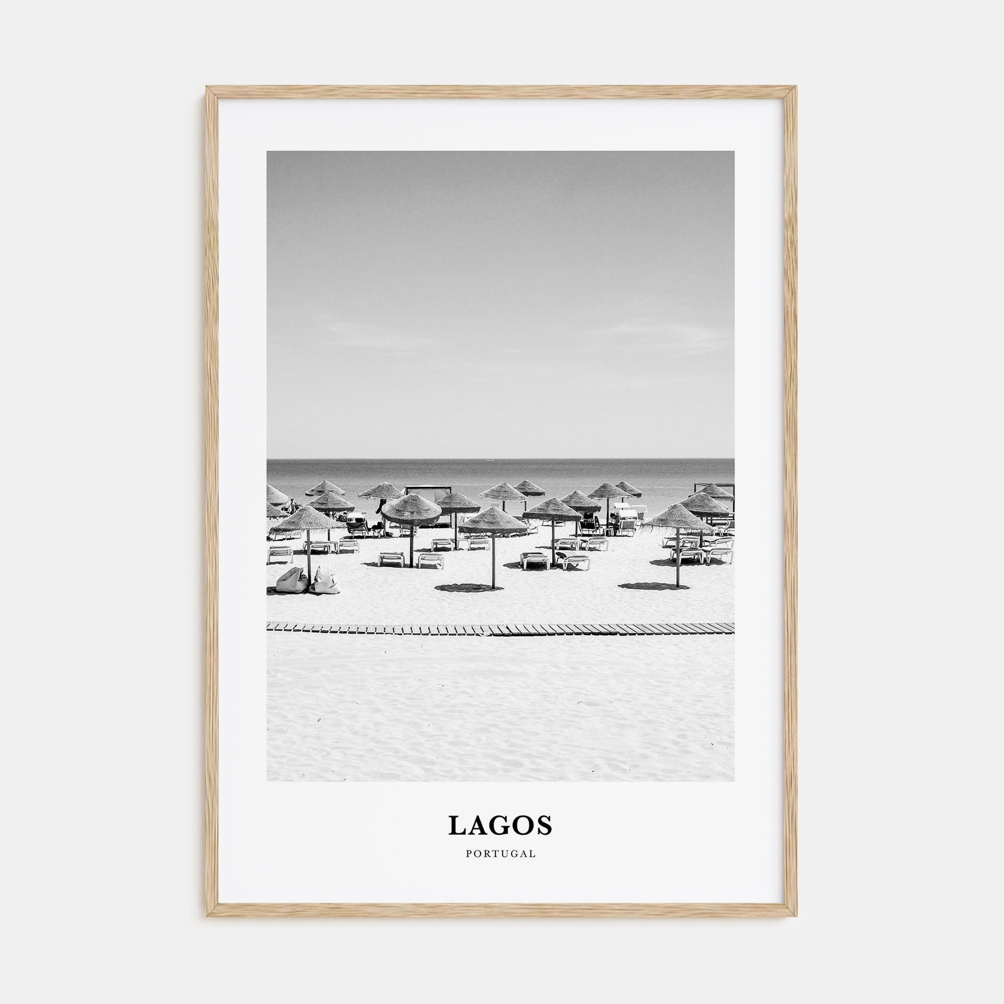 Lagos, Portugal Portrait B&W Poster