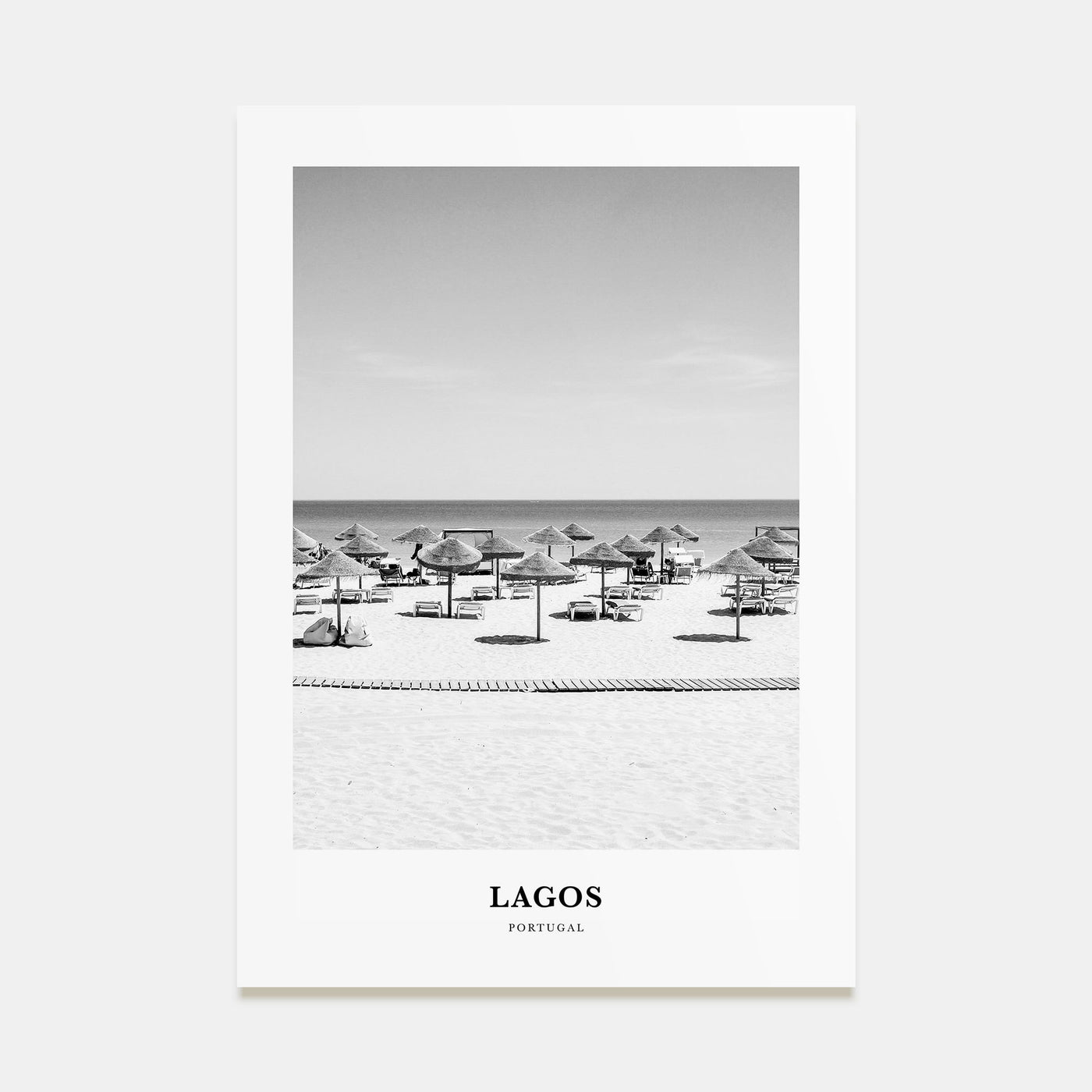 Lagos, Portugal Portrait B&W Poster