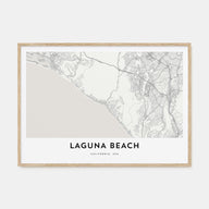 Laguna Beach Map Landscape Poster