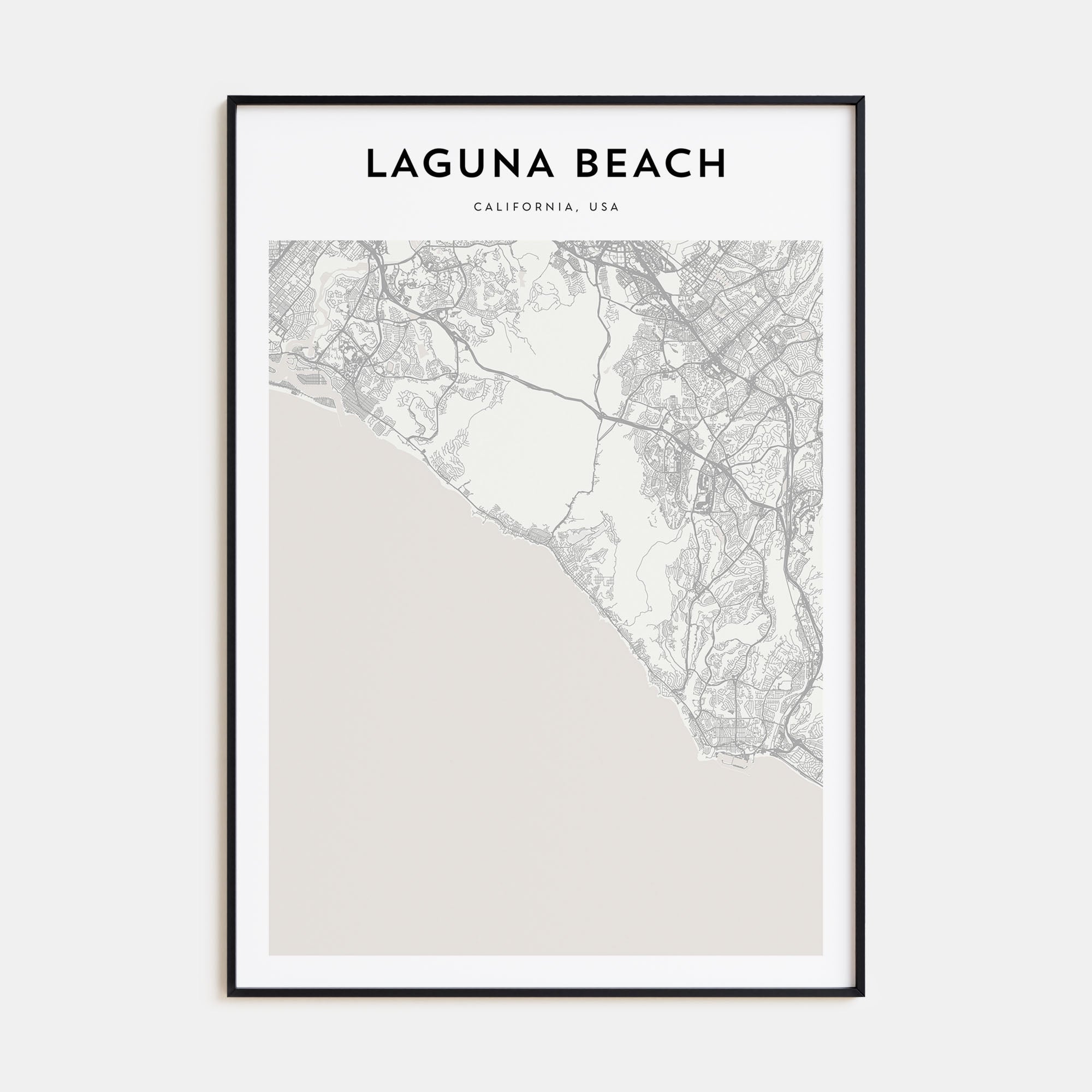 Laguna Beach Map Portrait Poster