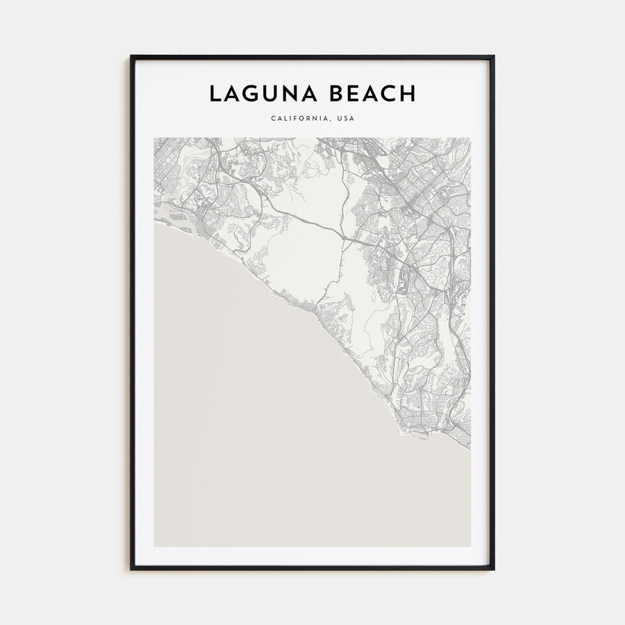 Laguna Beach Map Portrait Poster
