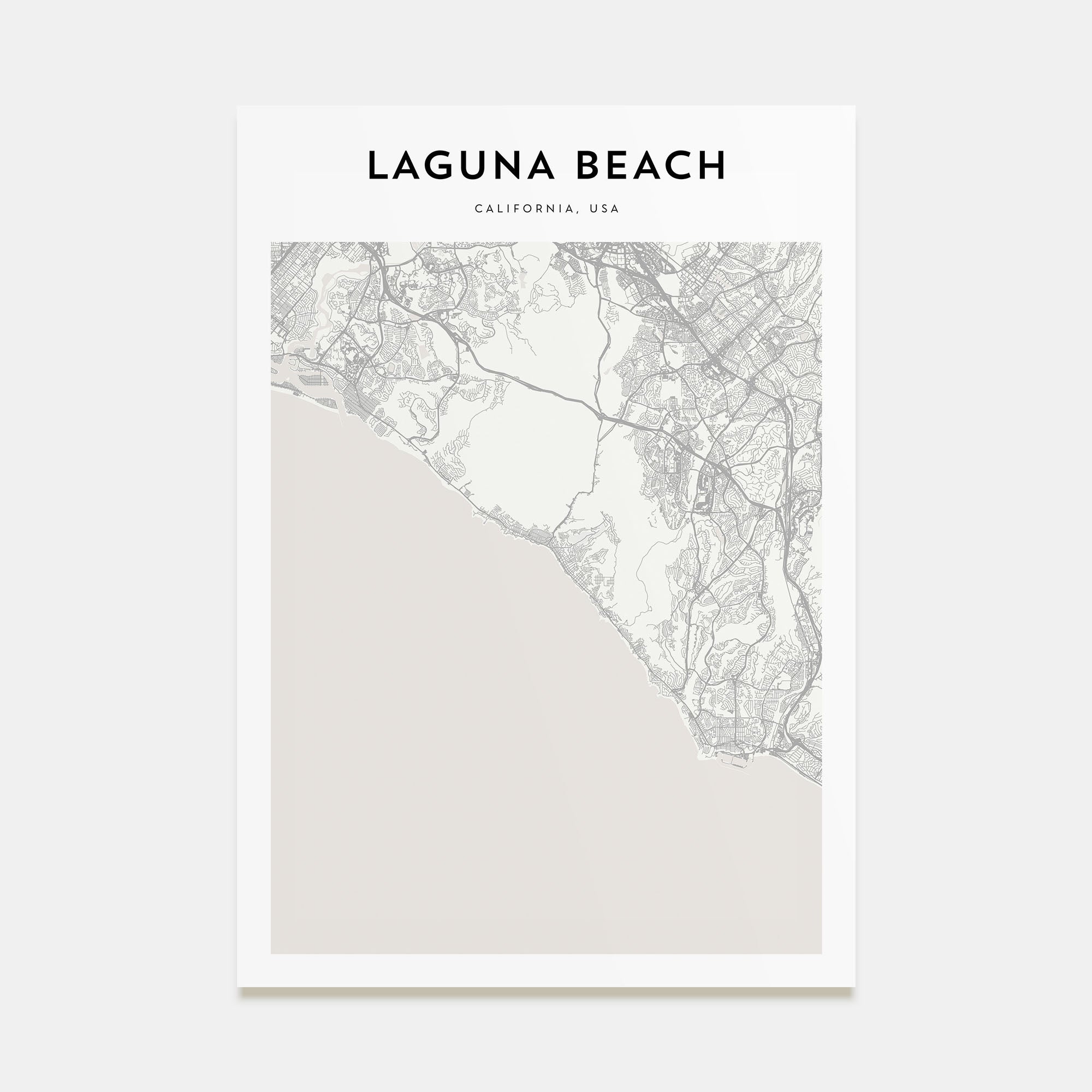 Laguna Beach Map Portrait Poster