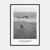 Laguna Beach Portrait B&W No 1 Poster