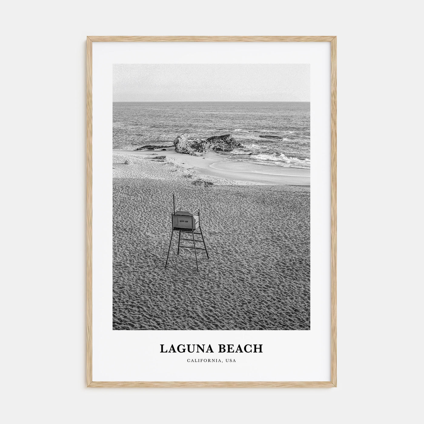 Laguna Beach Portrait B&W No 1 Poster