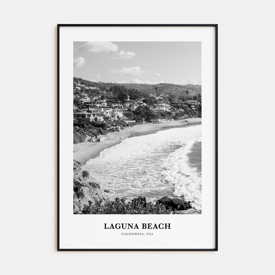 Laguna Beach Portrait B&W No 2 Poster