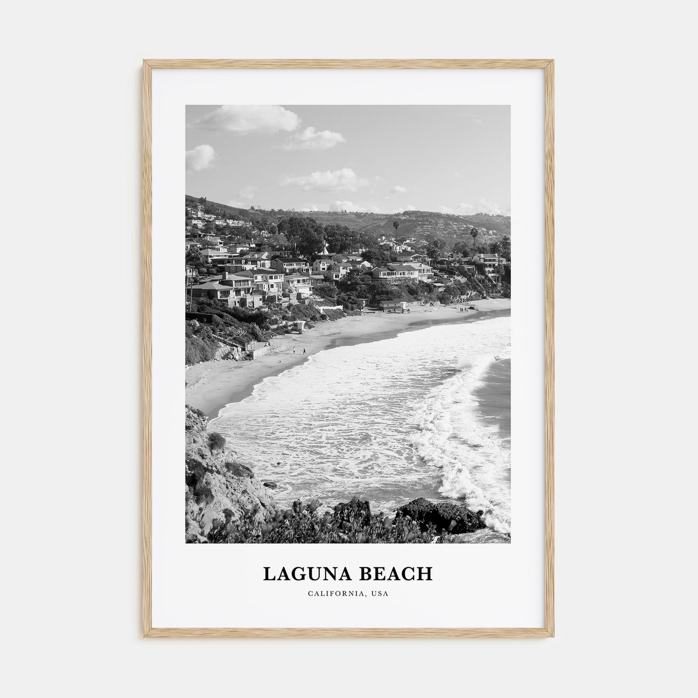 Laguna Beach Portrait B&W No 2 Poster