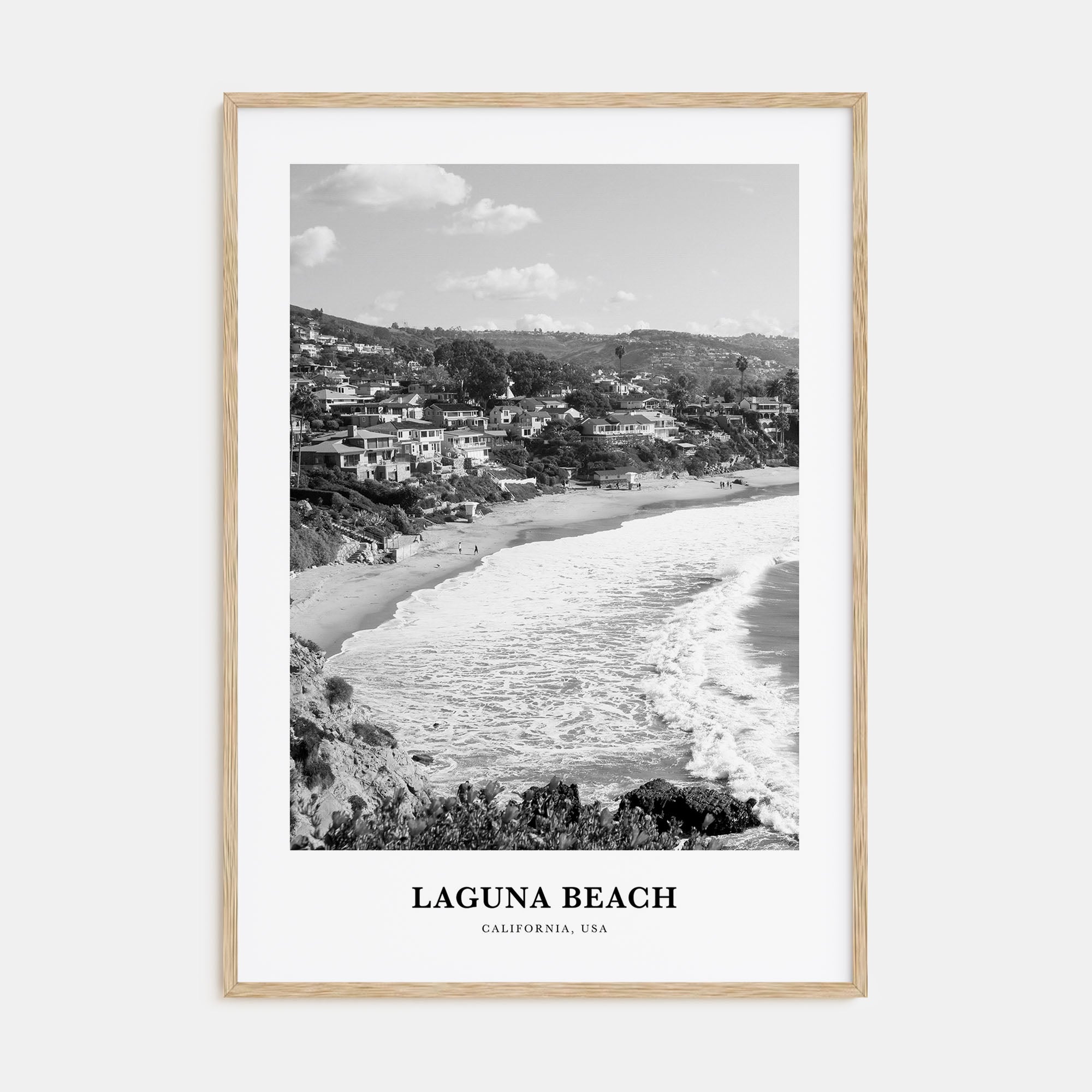 Laguna Beach Portrait B&W No 2 Poster