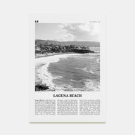 Laguna Beach Travel B&W No 1 Poster