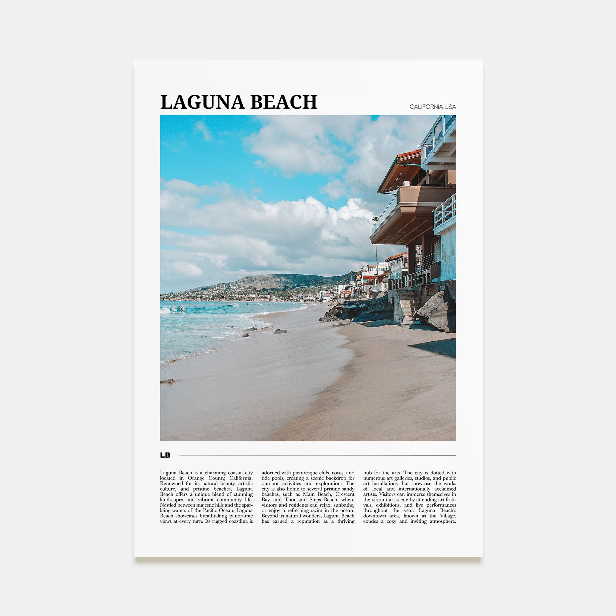 Laguna Beach Travel Color No 1 Poster