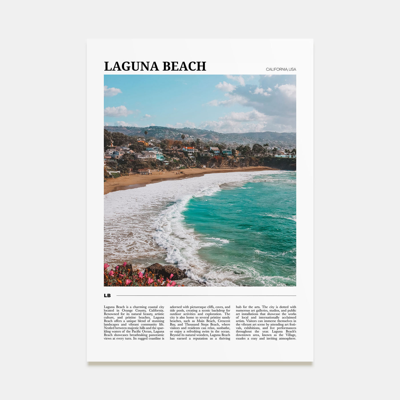 Laguna Beach Travel Color No 2 Poster