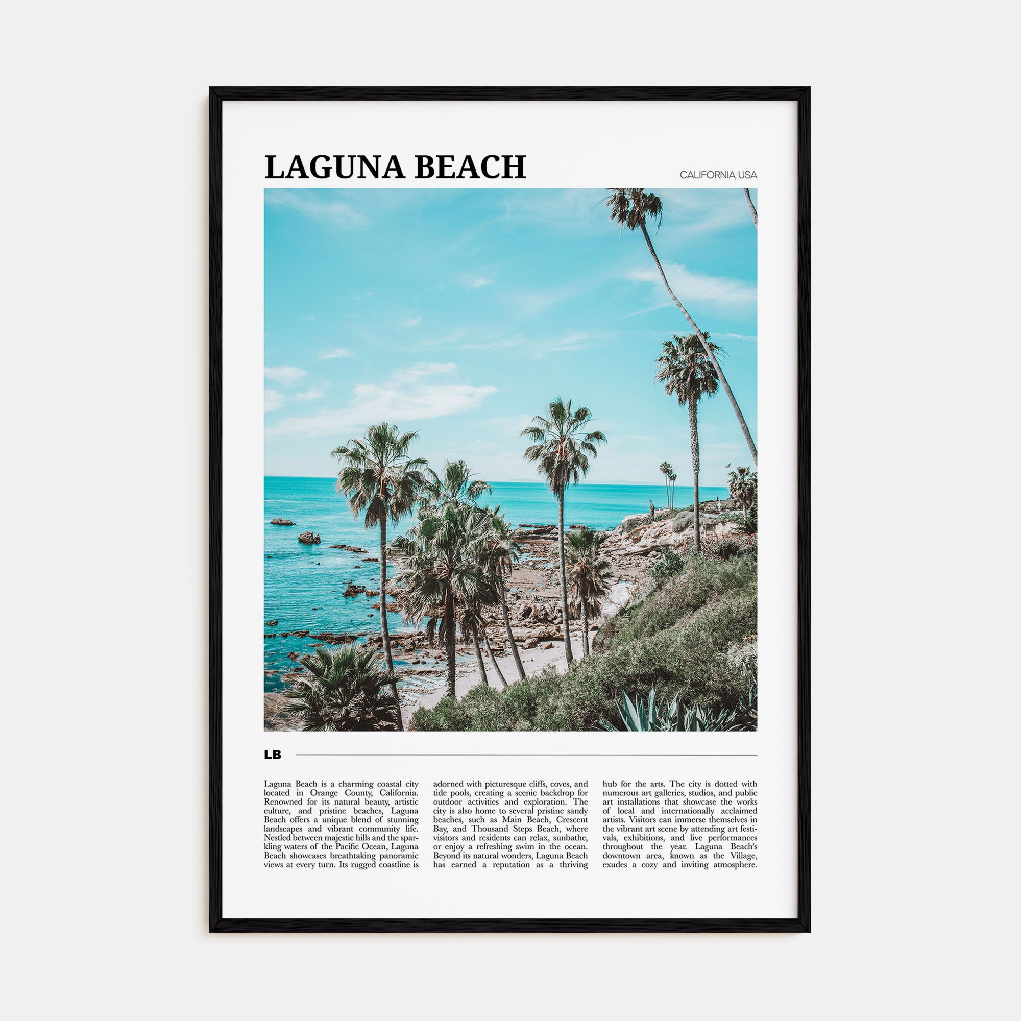 Laguna Beach Travel Color No 3 Poster