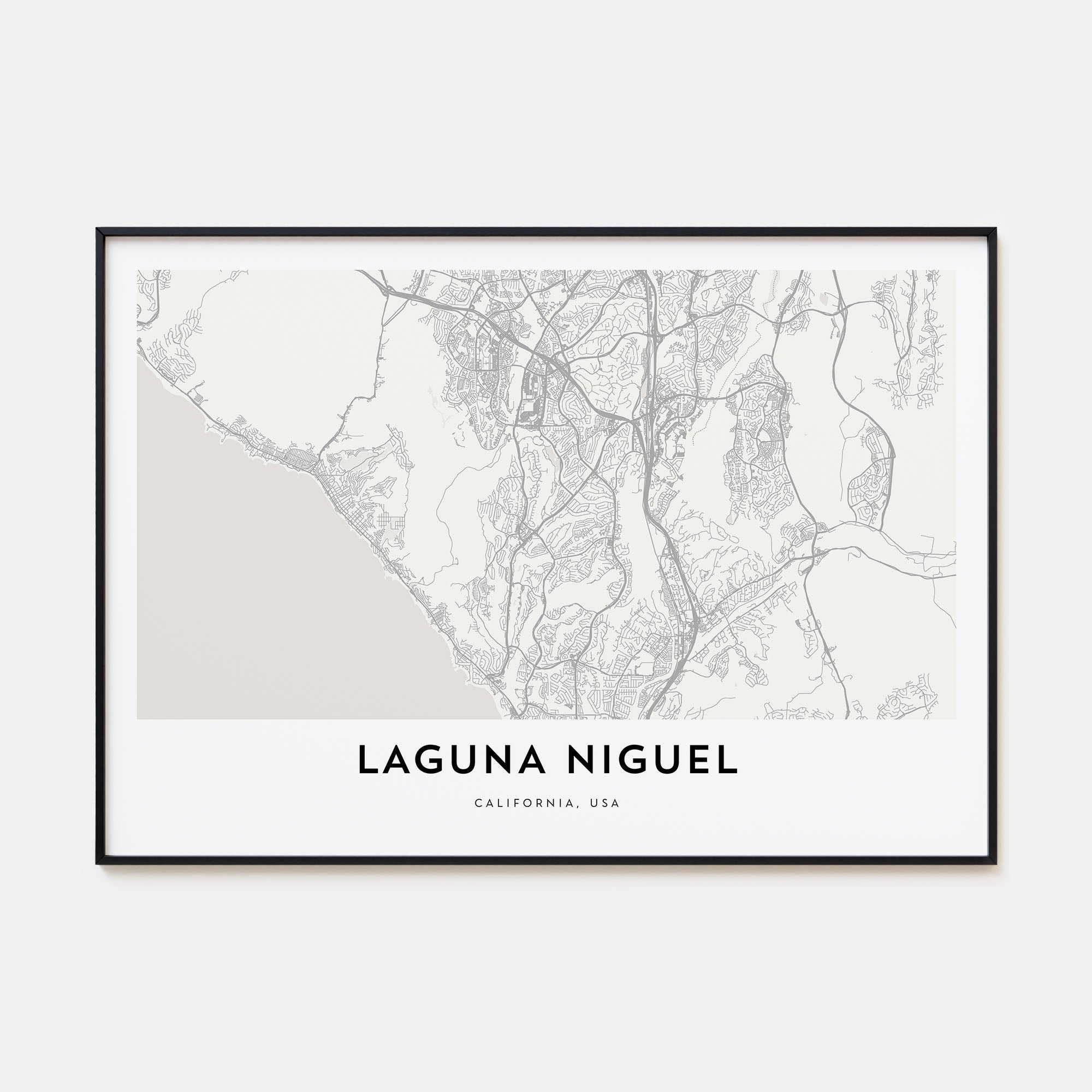 Laguna Niguel Map Landscape Poster