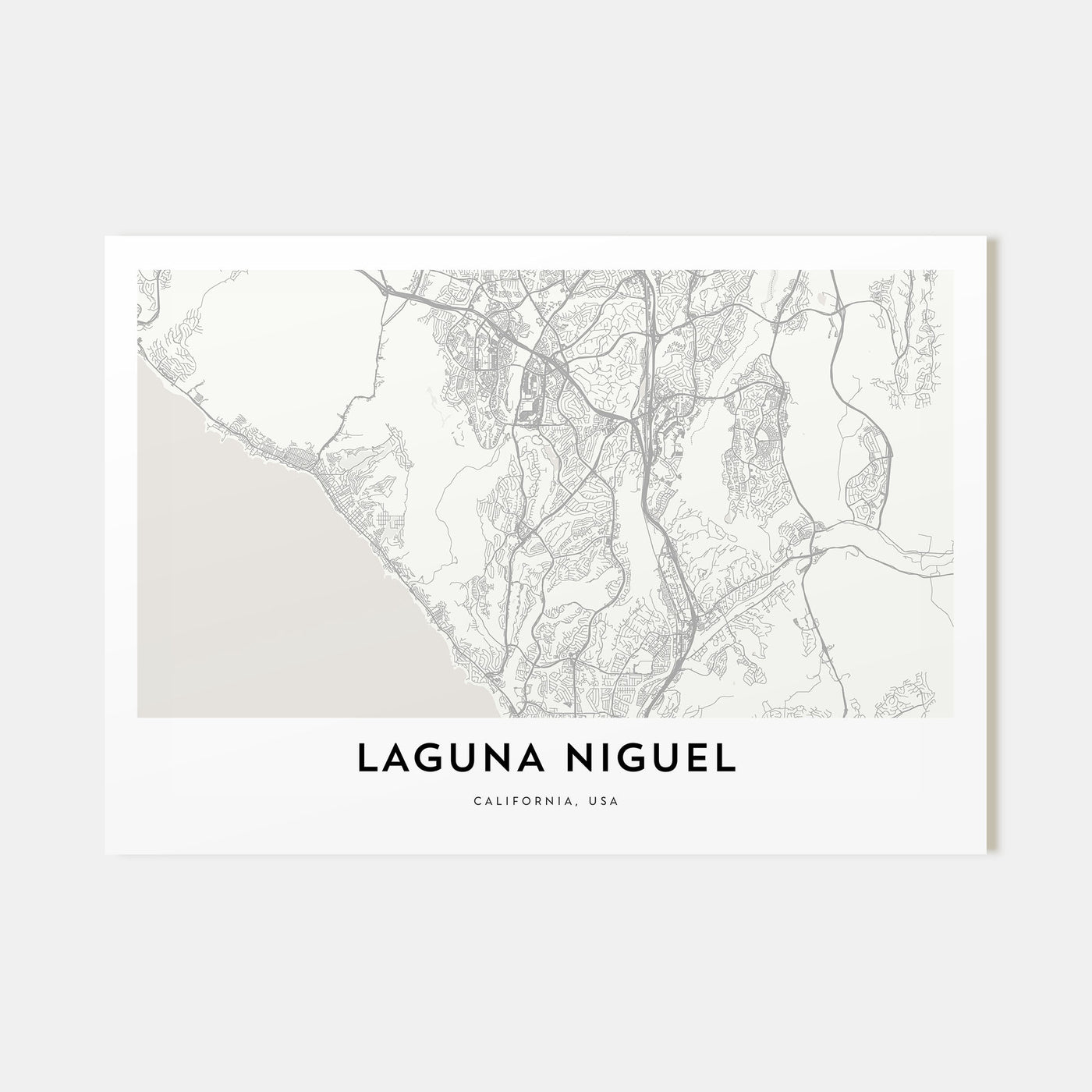 Laguna Niguel Map Landscape Poster