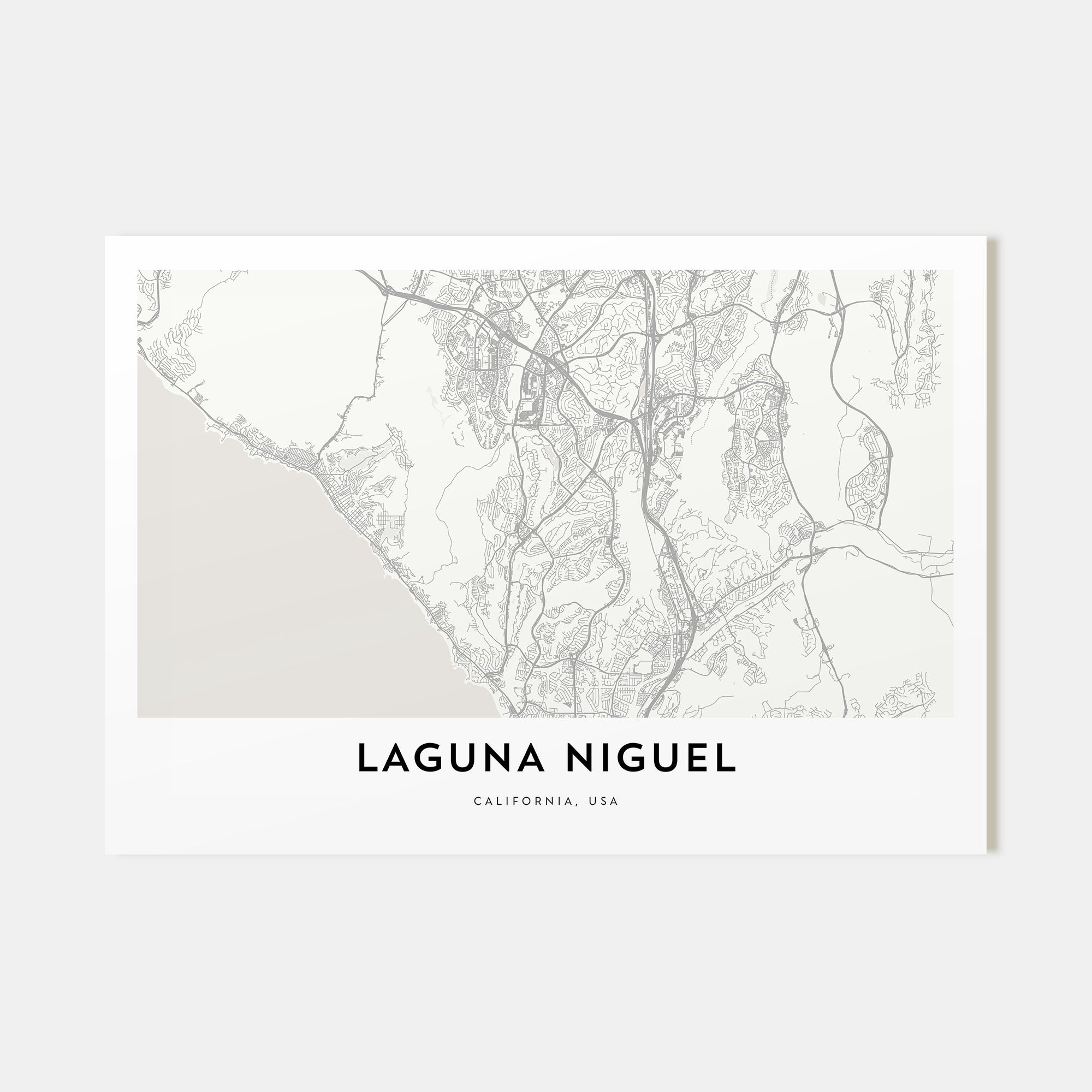 Laguna Niguel Map Landscape Poster