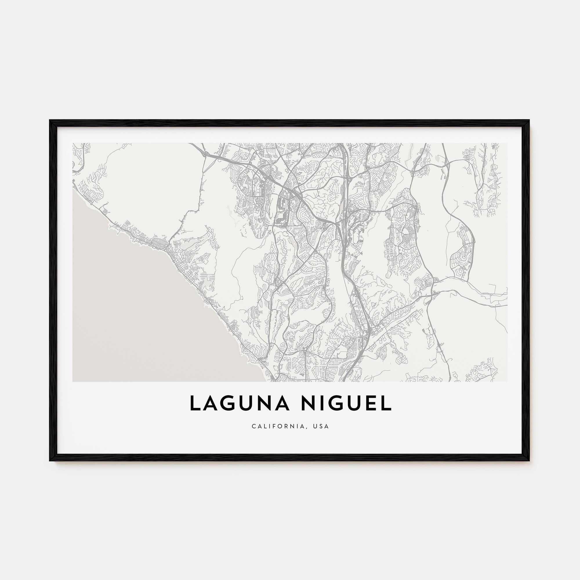 Laguna Niguel Map Landscape Poster