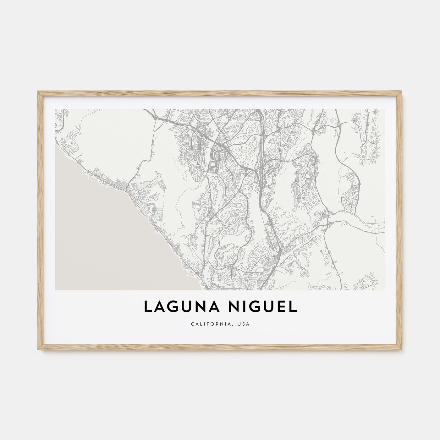 Laguna Niguel Map Landscape Poster