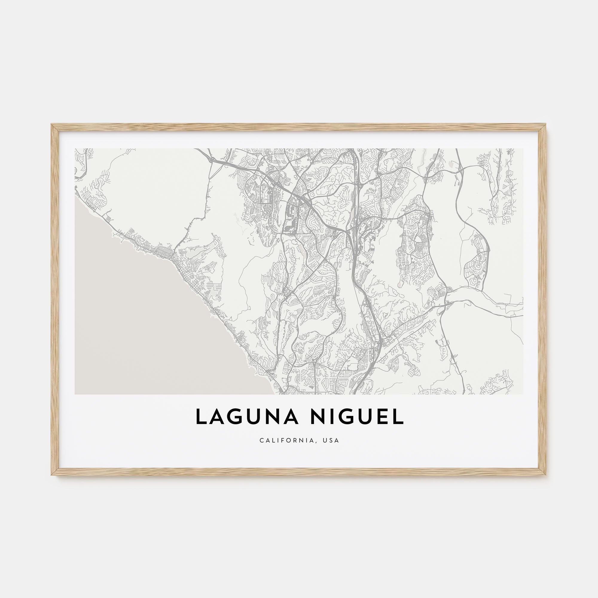 Laguna Niguel Map Landscape Poster