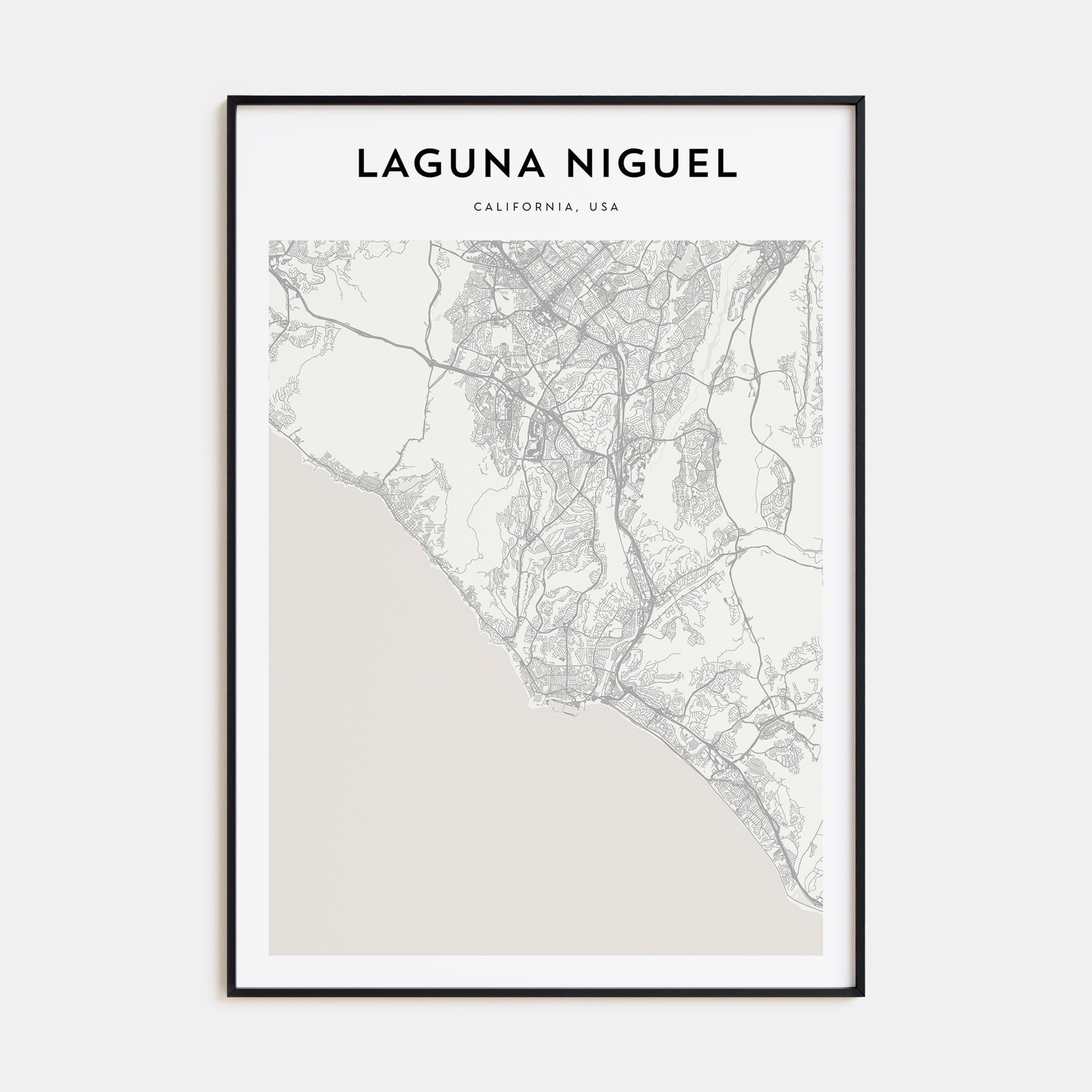 Laguna Niguel Map Portrait Poster